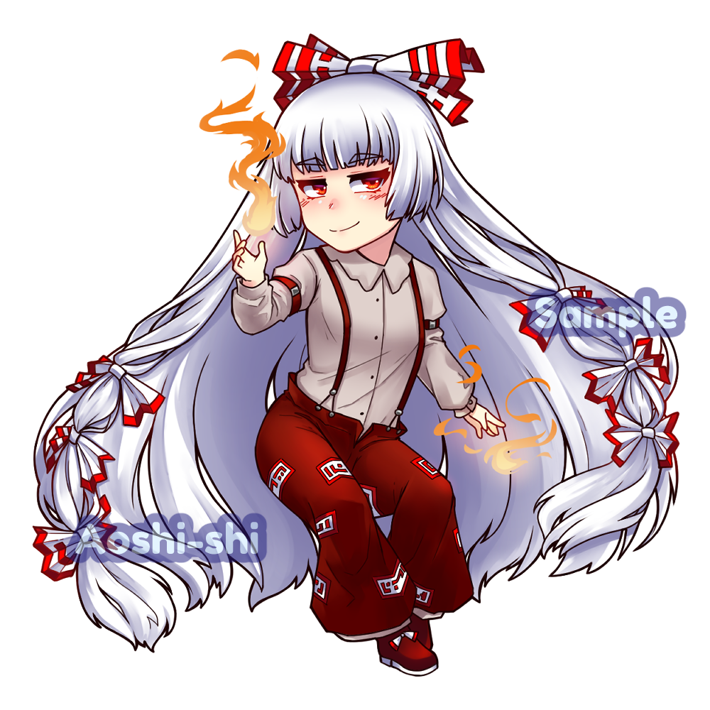 Fujiwara no Mokou 3" Sticker